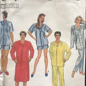 Vintage Simplicity 7071 Pattern for PJ Nightshirt Uncut size XS-XL